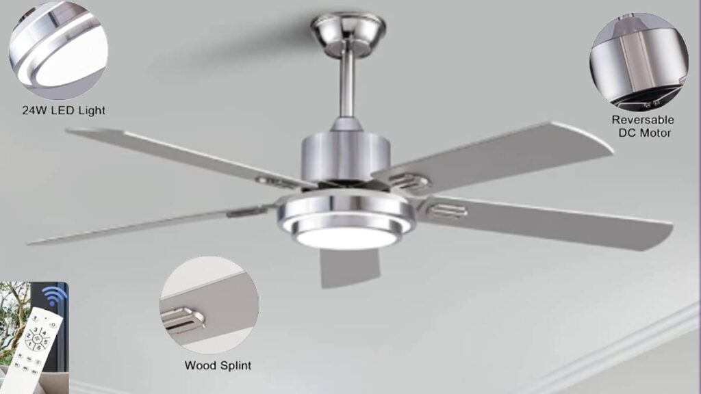 Boomjoy 52”Wood Ceiling Fans with Lights