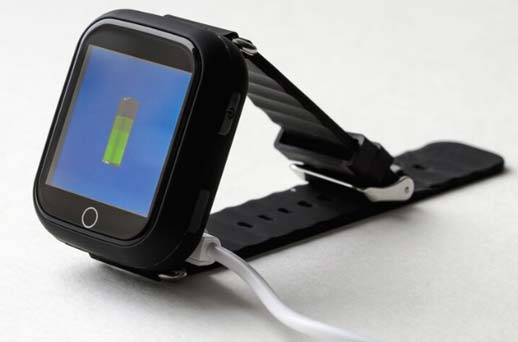 Insert Charging Cable on Smartwatch